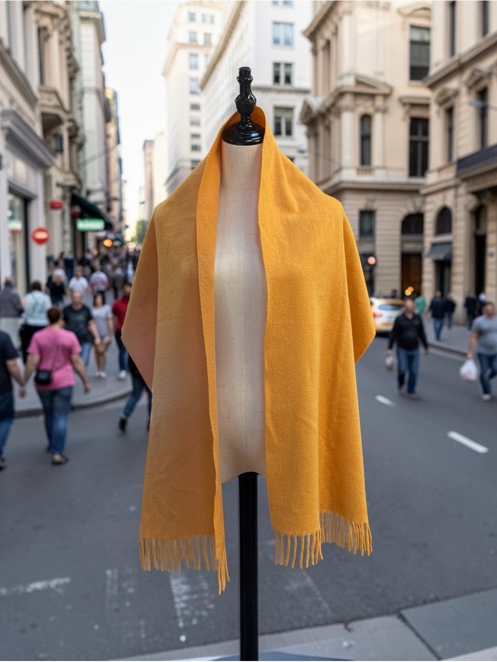 Loro Piana Marigold Pure Cashmere Fringe Scarf – Made in Italy